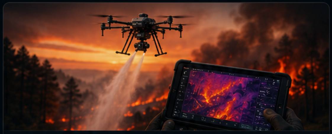 Drones Bomberos en acción