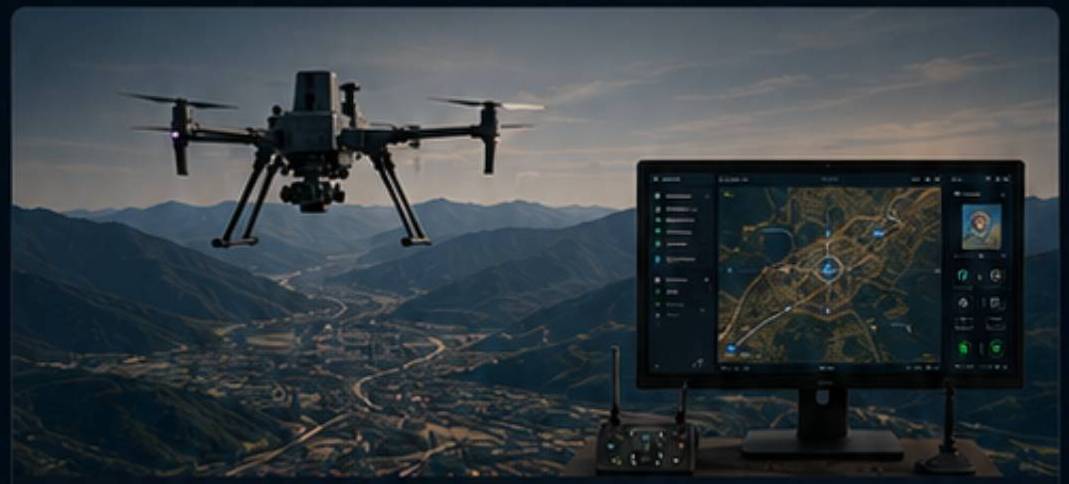Drones carga en acción