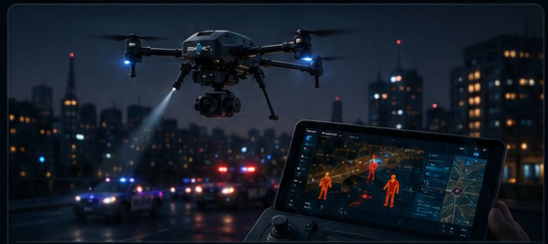 Drones policia en acción